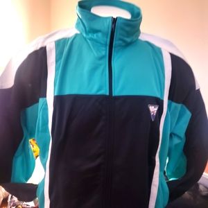 SAXONY Vintage Men's Leather track Jacket xxl